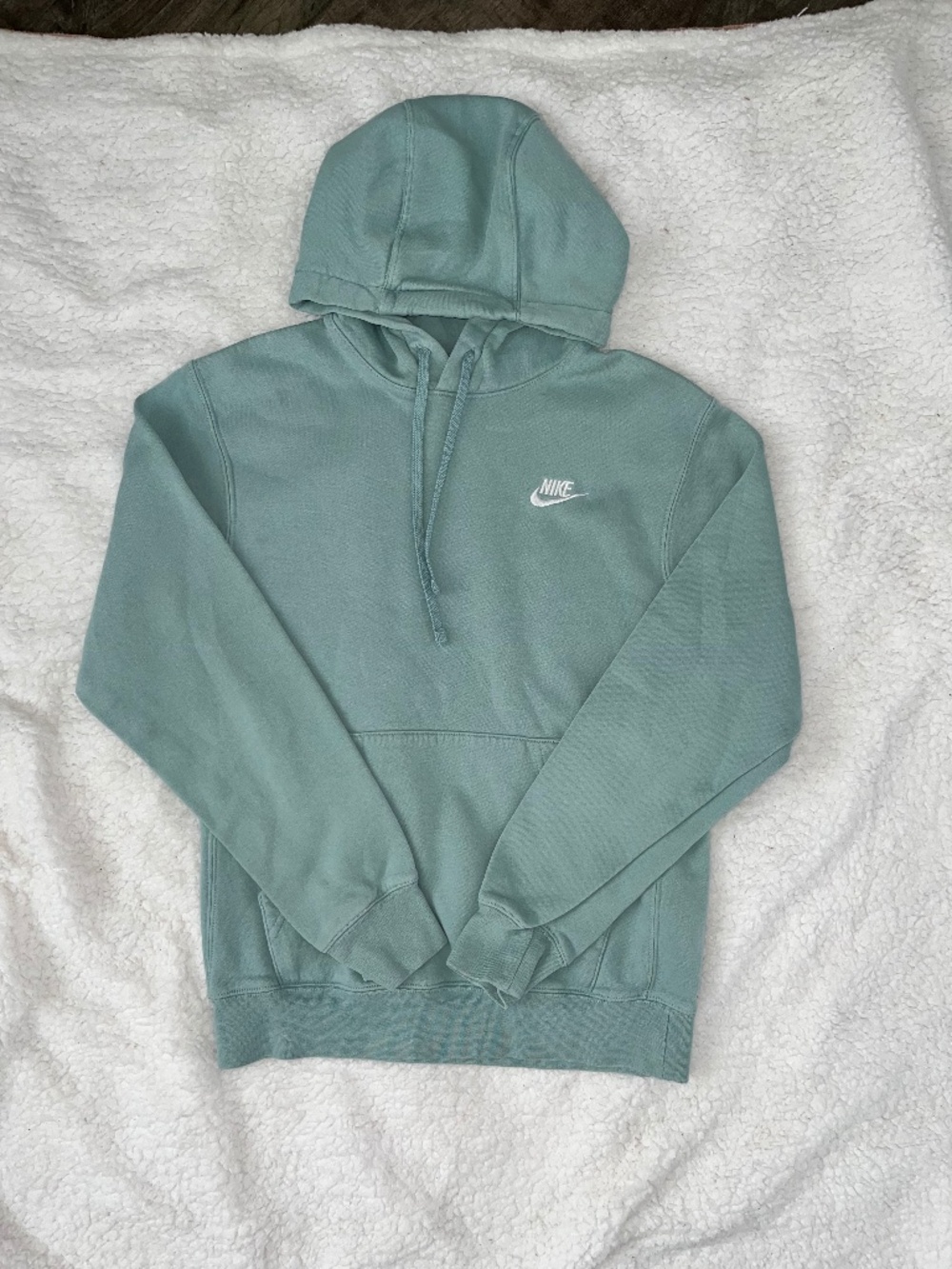nike pull over hoodie sweater teal xs